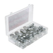 VEVOR 64 PCS BSPP Hydraulic Fitting Galvanized Cap & Plug Assortment Adapter Kit