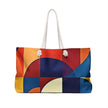 Abstract Geometric Color Block Weekender Bag | Modern Tote | Large Tote Bag