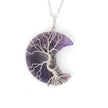 Natural Crystal Moon Pendant for Men and Women