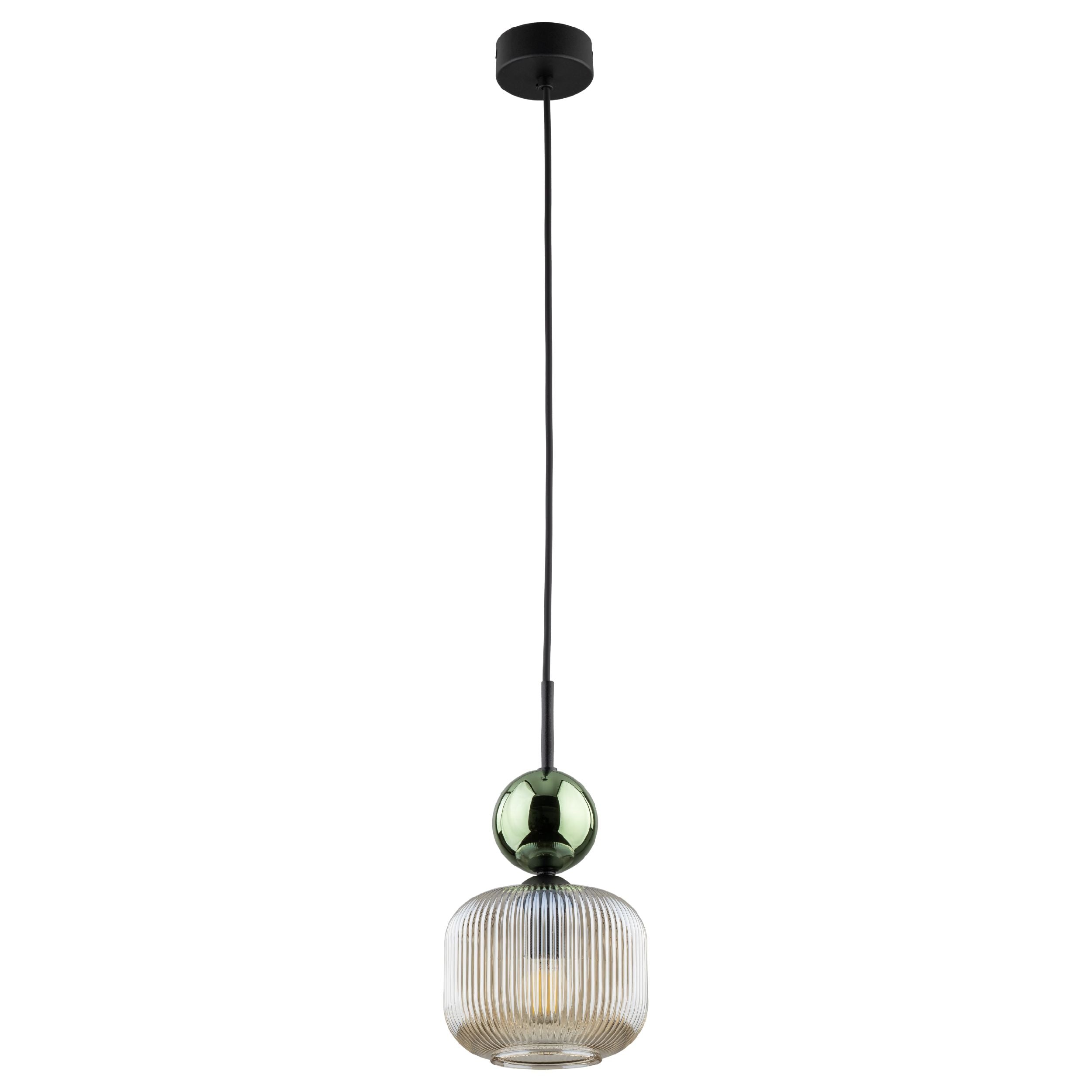 SOPHIA Ribbed Glass Pendant Light for Kitchen Island, Dining Room & Contemporary Interiors