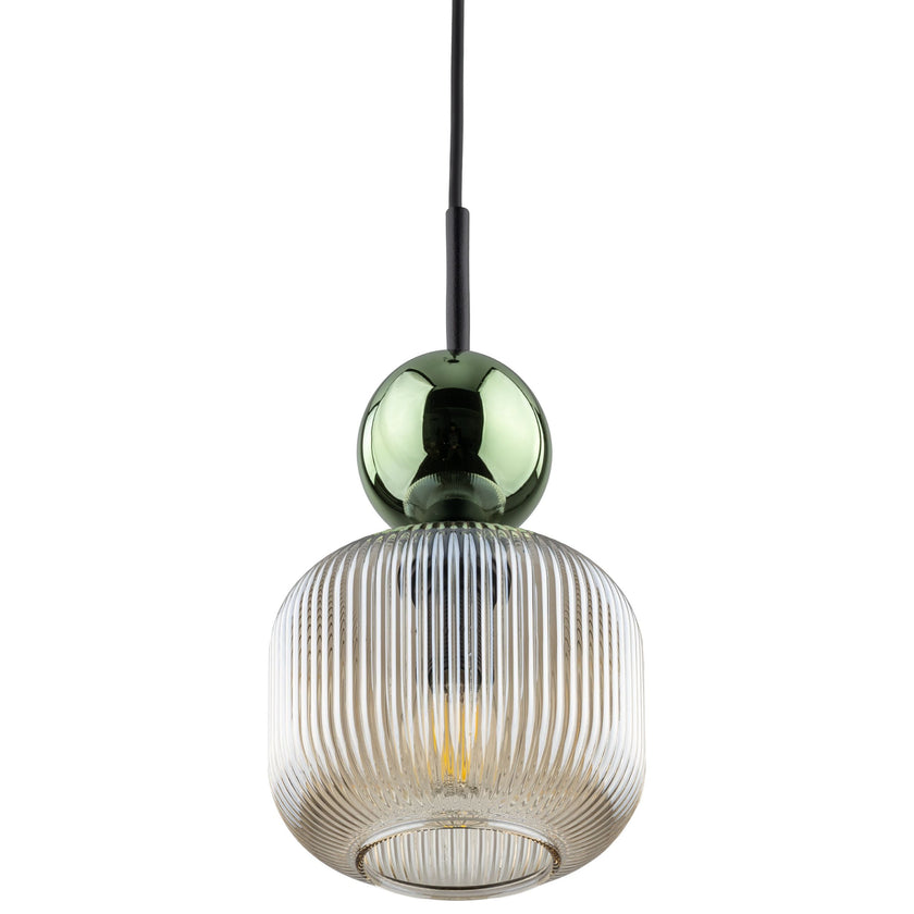 SOPHIA Ribbed Glass Pendant Light for Kitchen Island, Dining Room & Contemporary Interiors