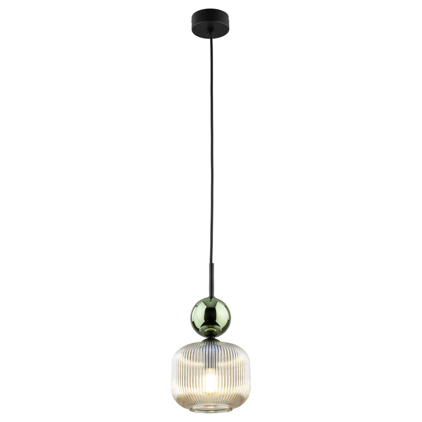 SOPHIA Ribbed Glass Pendant Light for Kitchen Island, Dining Room & Contemporary Interiors