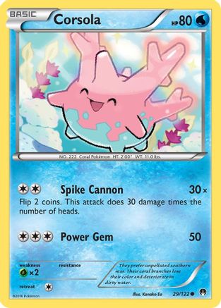 Corsola 29/122 - XY  BREAKpoint Reverse Holofoil