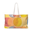 Retro Colorful Circles Weekender Bag| Abstract Geometric Tote| Beach Tote| Large Tote Bag| Busy mom bag | Working mom bag
