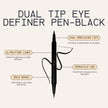 Crayon pour les yeux à double embout - Noir