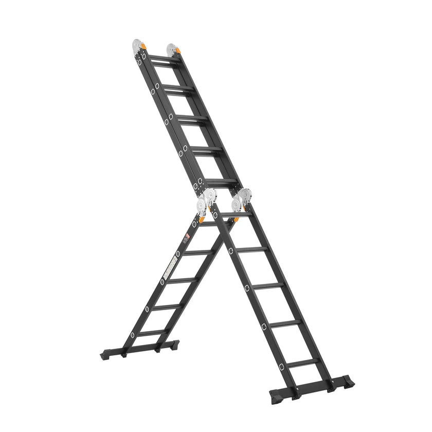 VEVOR Multi-Purpose Folding Ladder 7-in-1 5 Step 19ft Reach Height for Work