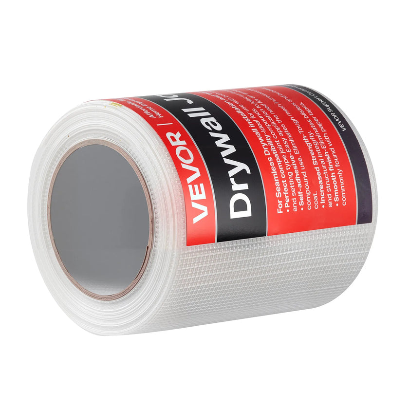 VEVOR 12 Rolls 98.43 ft x 5.91 inch Self-Adhesive Fiberglass Drywall Mesh Tape