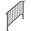 VEVOR 3-4 Step Handrails for Outdoor for Seniors Porch Deck Black Retro Arch