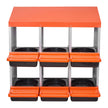 VEVOR 6-Compartment Chicken Nest Box Mental Box with Inclined Nesting Boxes