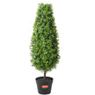VEVOR 2 Pack 3' Artificial Boxwood Topiary Tree Faux Plant UV Decor In/Outdoor