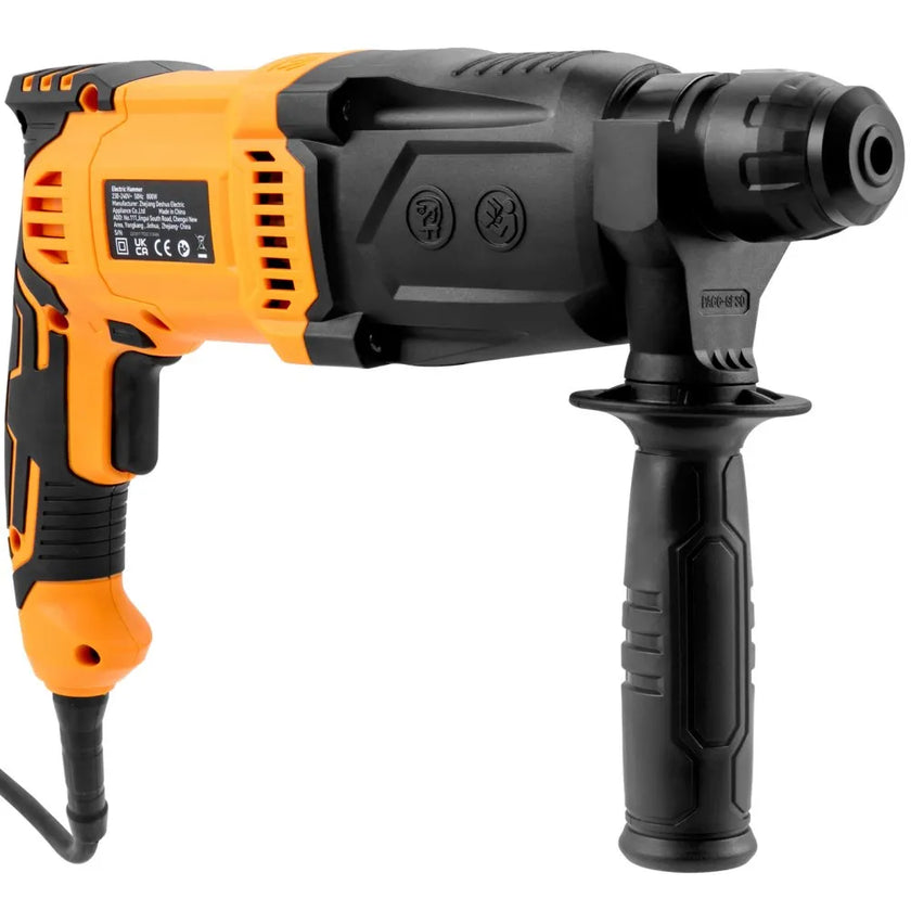 VEVOR 1 Inch SDS-Plus Rotary Hammer Drill, 8 Amp Corded Drills, Heavy Duty Chipping Hammers with Safety Clutch, Electric Demolition Hammers, Taladro Rotomartillo, Power Tool For Concrete