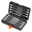 Extra Long Allen Hex Bit Socket Set 18-Piece 3/8 inch Drive S2 Alloy Steel Cr-V
