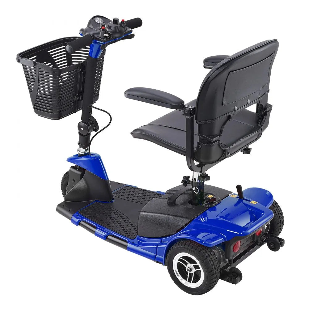 VEVOR 3 Wheel Folding Mobility Scooter for Adults & Seniors, Heavy-Duty Electric Powered Mobility Scooter & 12 Mile Long Range, All Terrain Travel Wheelchair with 9° Climbing Capacity, 265lb Capacity