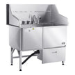 VEVOR 50 Inch Dog Grooming Bath Tub Stainless Steel w Ramp Faucet Left Door