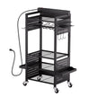 VEVOR 5-tier Tool Organizer Cart with Charging Station Garage Cart on Wheels