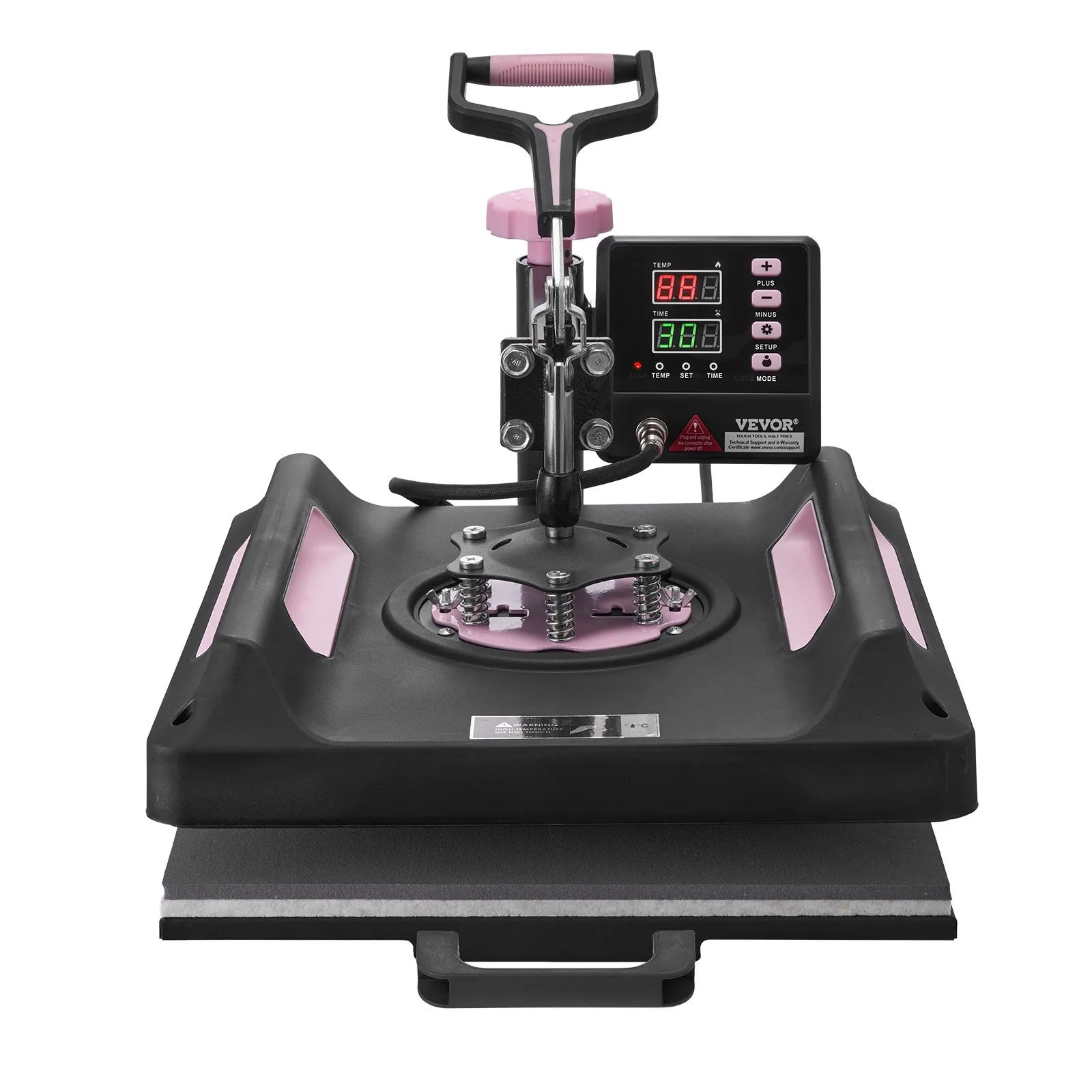 VEVOR 8 in 1 Heat Press Machine 15x15 in 30oz Tumbler Press T-Shirts Black