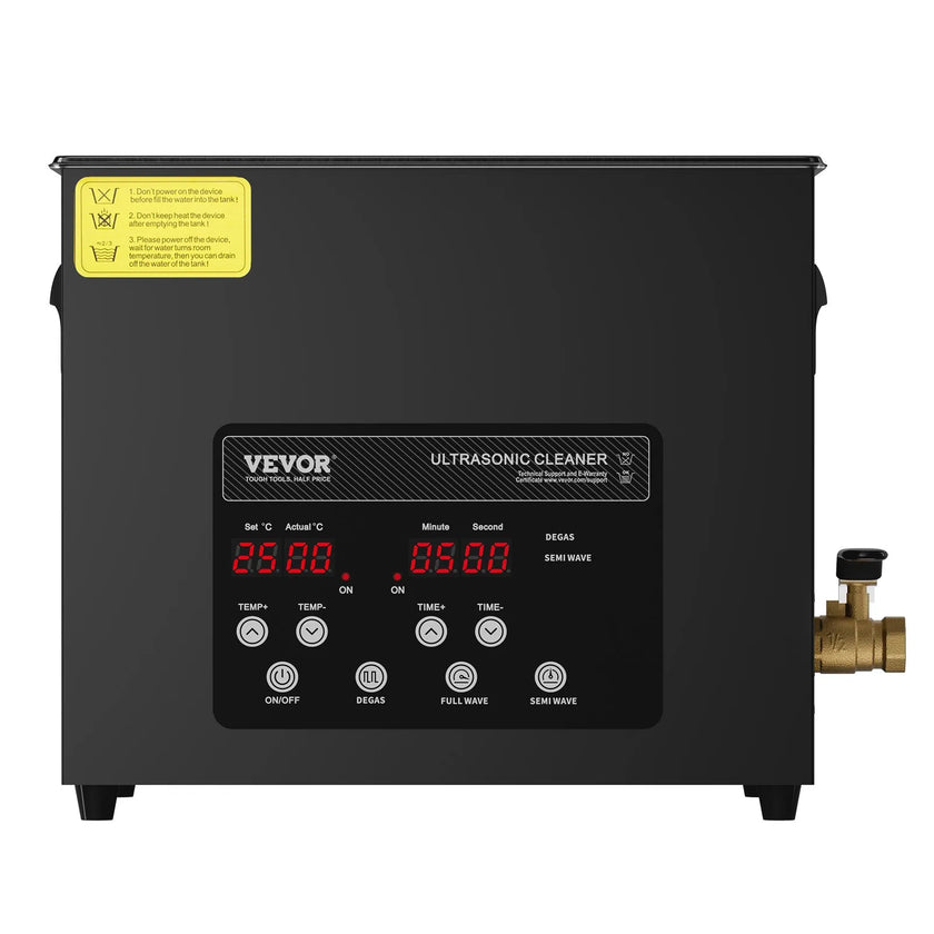 VEVOR 10L Ultrasonic Cleaner Cleaning Machine with Basket Heater and Timer 240W