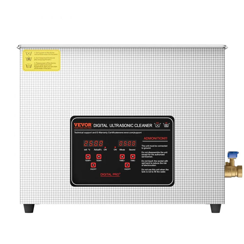 VEVOR 15L Ultrasonic Cleaner with Heater Timer & Basket Digital Sonic Machine