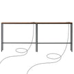 VEVOR Narrow Console Sofa Table Couch Table 2 Pieces for Entryway & Living Room