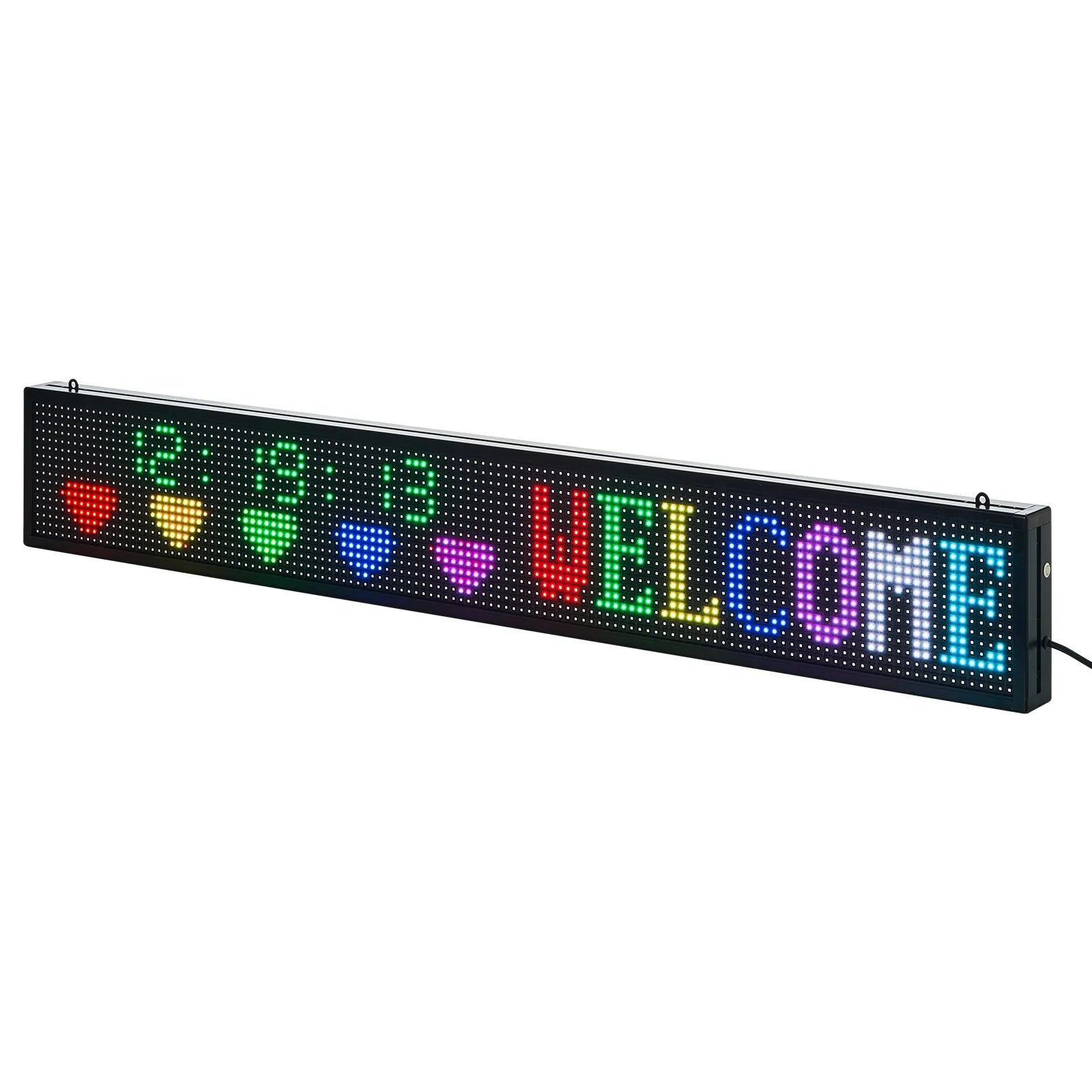 VEVOR 52x8in Programmable LED Sign Digital Scrolling Display Board P10 Fullcolor