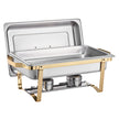 VEVOR 8 Qt 4 Pack Rectangle Chafing Dish Buffet Set Full-Size & Half-Size Pans