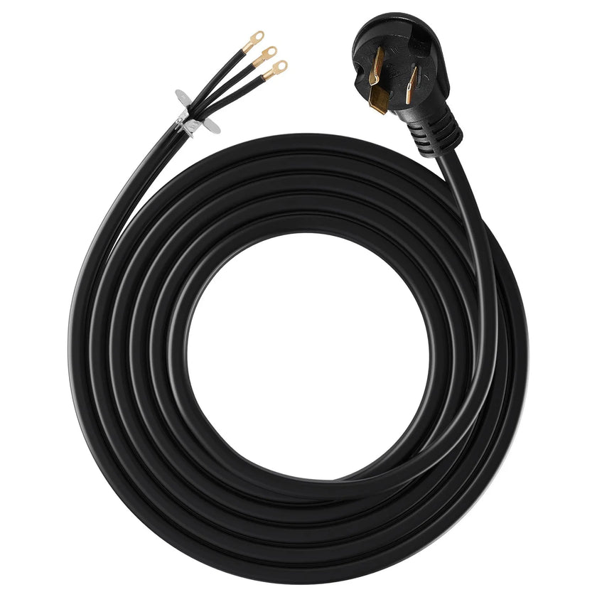 VEVOR 10 ft Dryer Power Cord 3-Prong NEMA 10-30P Dryer Cord w/ Eyelet Connectors