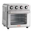 VEVOR 7-IN-1 Air Fryer Toaster Oven, 18L Convection Oven, 1700W Stainless Steel Toaster Ovens Countertop Combo with Grill, Pizza Pan, Gloves, 6 Slices Toast, 12-inch Pizza, Home and Commercial Use