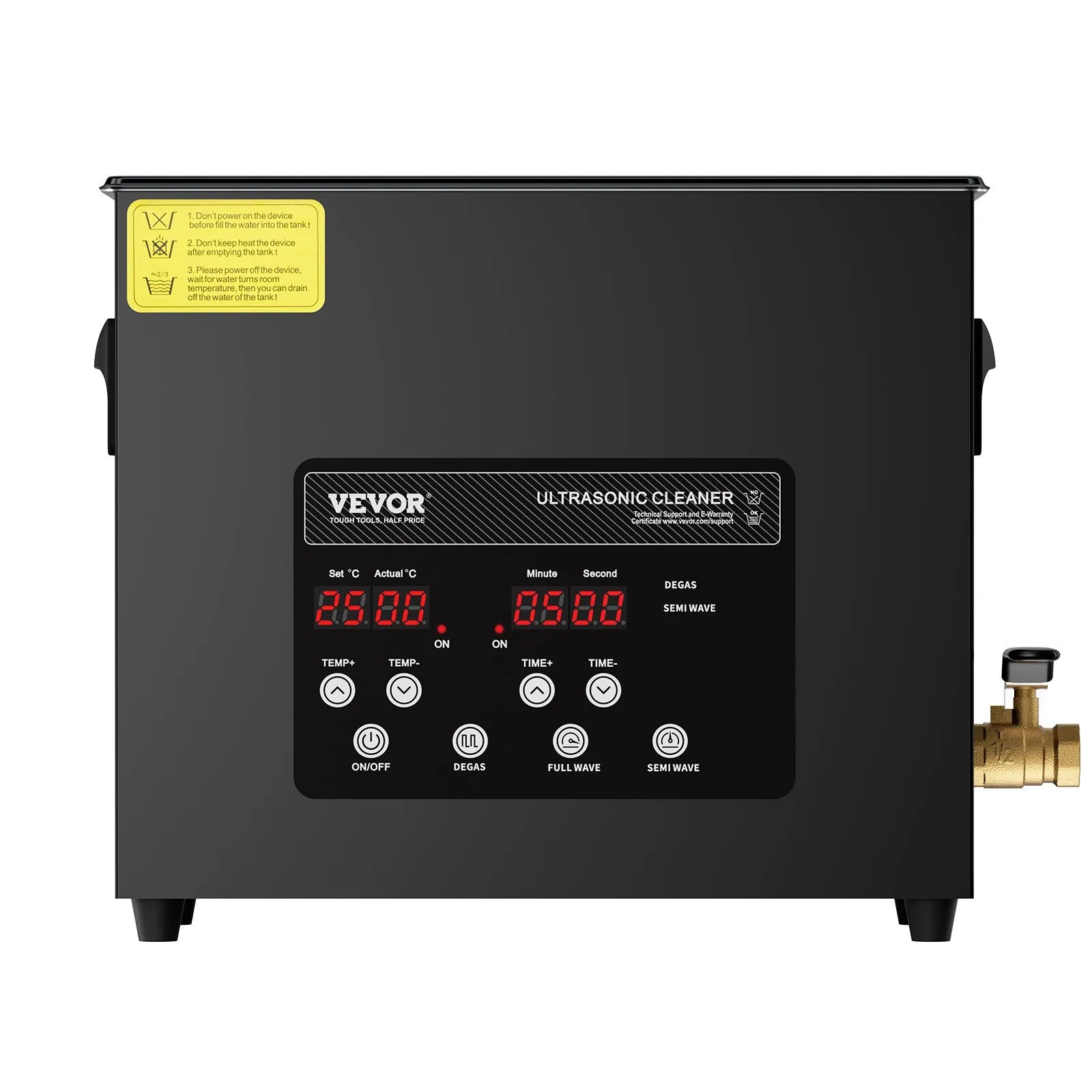 VEVOR 6L Ultra Sonic Cleaner Cleaning Machine with Basket Heater and Timer 180W