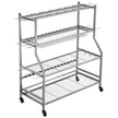 VEVOR 15 Pole Fishing Rod Holder Fishing Rack Cart Organizer for Garage Wheels