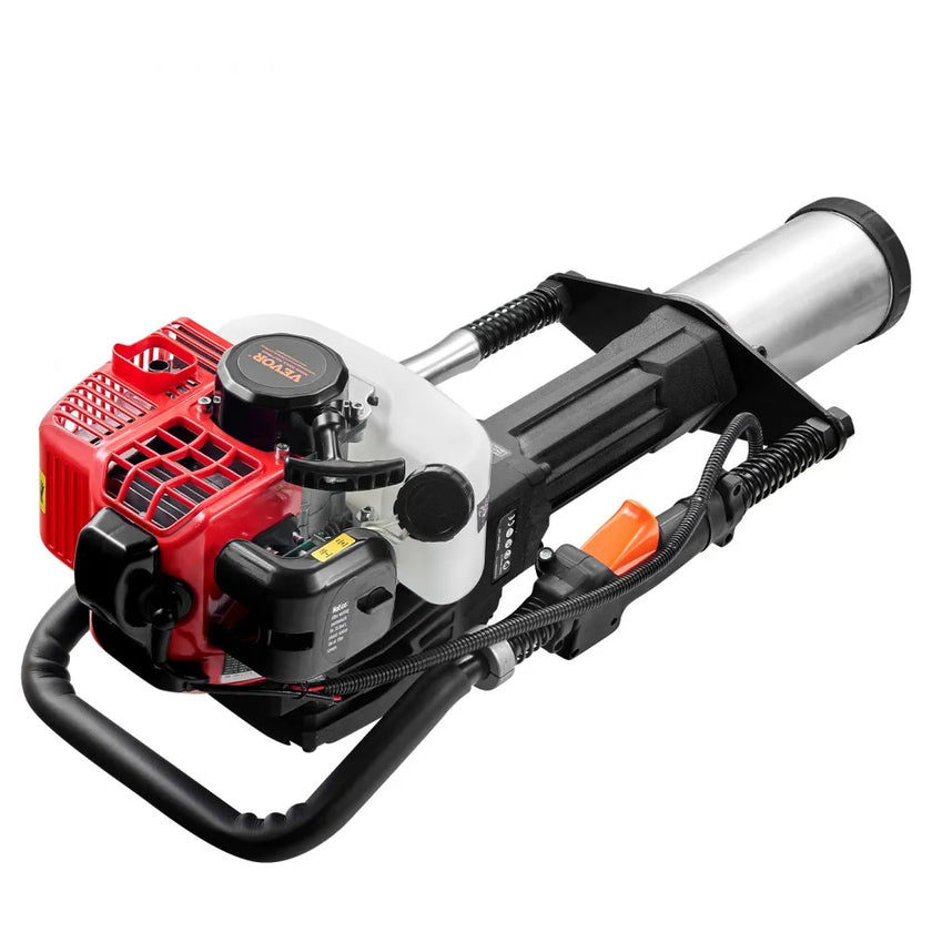 VEVOR 52cc Gas-Powered T Post Driver 2-Stroke Fence Piling Pounder w/ 3 Head