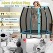 55 Inch Trampoline for Kids Toddler Mini Trampoline with Safety Enclosure Net - Blue