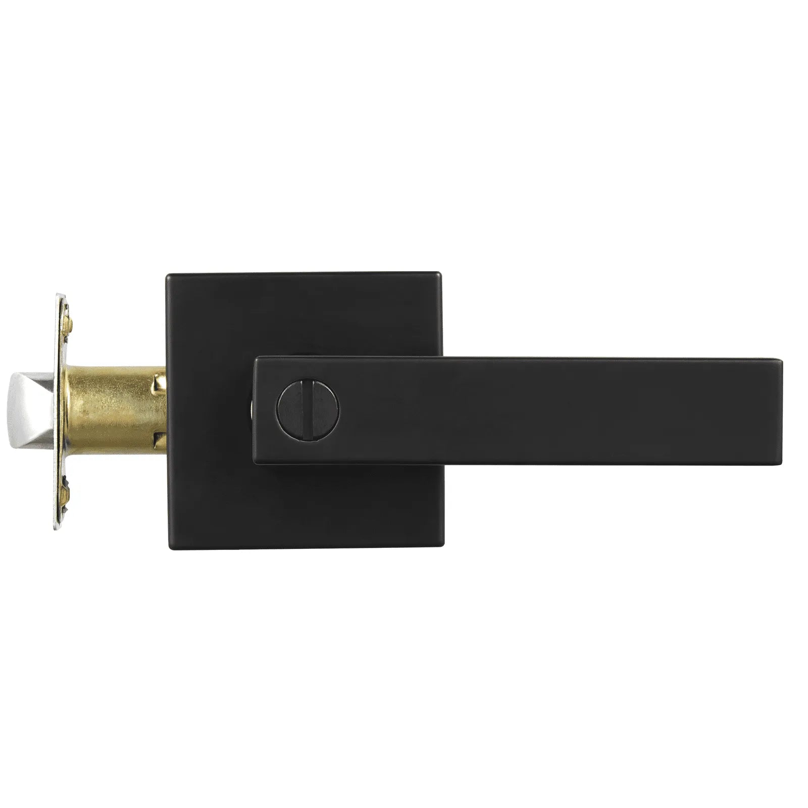 Privacy Door Handle 10 PCS Matte Black Square Door Lever Interior Reversible