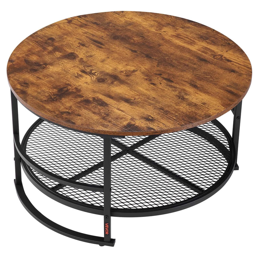 VEVOR 3 Pieces Round Coffee Table Set 31.5 in with 2 End Tables for Living Room