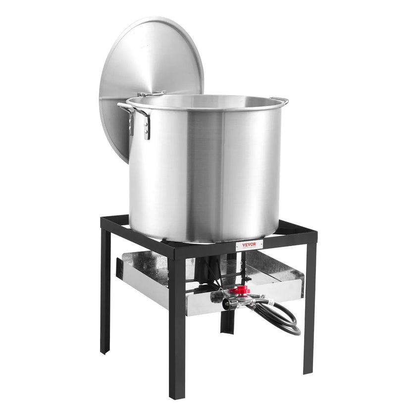 VEVOR 60 Qt Seafood Boiling Kit with Strainer Outdoor Crab Crawfish Cooking Pot