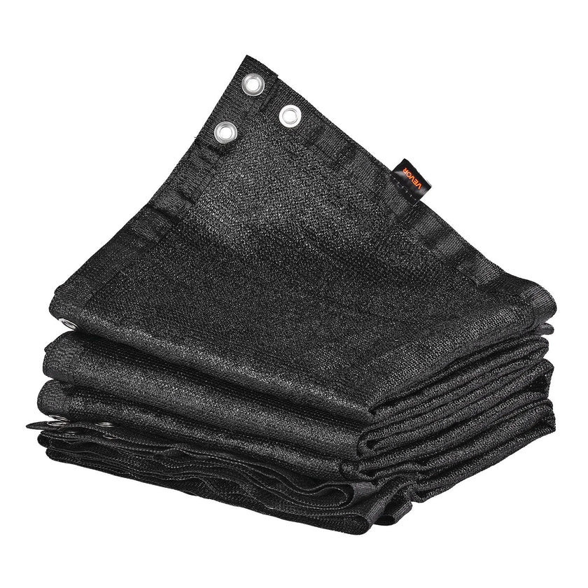 VEVOR 90% Sun Shade Cloth Privacy Screen 10 x 12 ft for Patio Garden (Black)