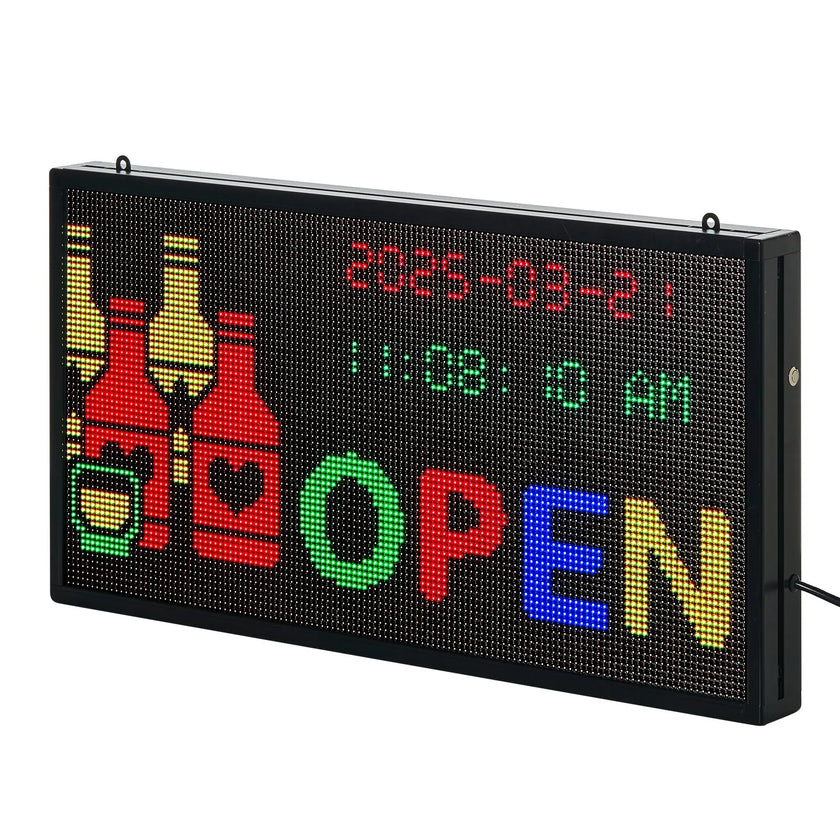 VEVOR 27x14in Programmable LED Sign Digital Scrolling Display Board P5 Fullcolor