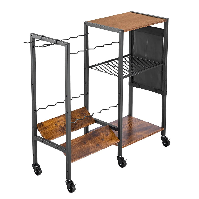 VEVOR 12 Pole Fishing Rod Holder Fishing Rack Cart Organizer for Garage Wheels