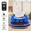 12V Electric Kids Ride On Bumper Car with Flashing Lights for Toddlers-Blue