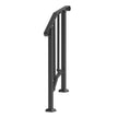 VEVOR 1-2 Step Handrails for Outdoor for Seniors Porch Deck Retro Arch Black
