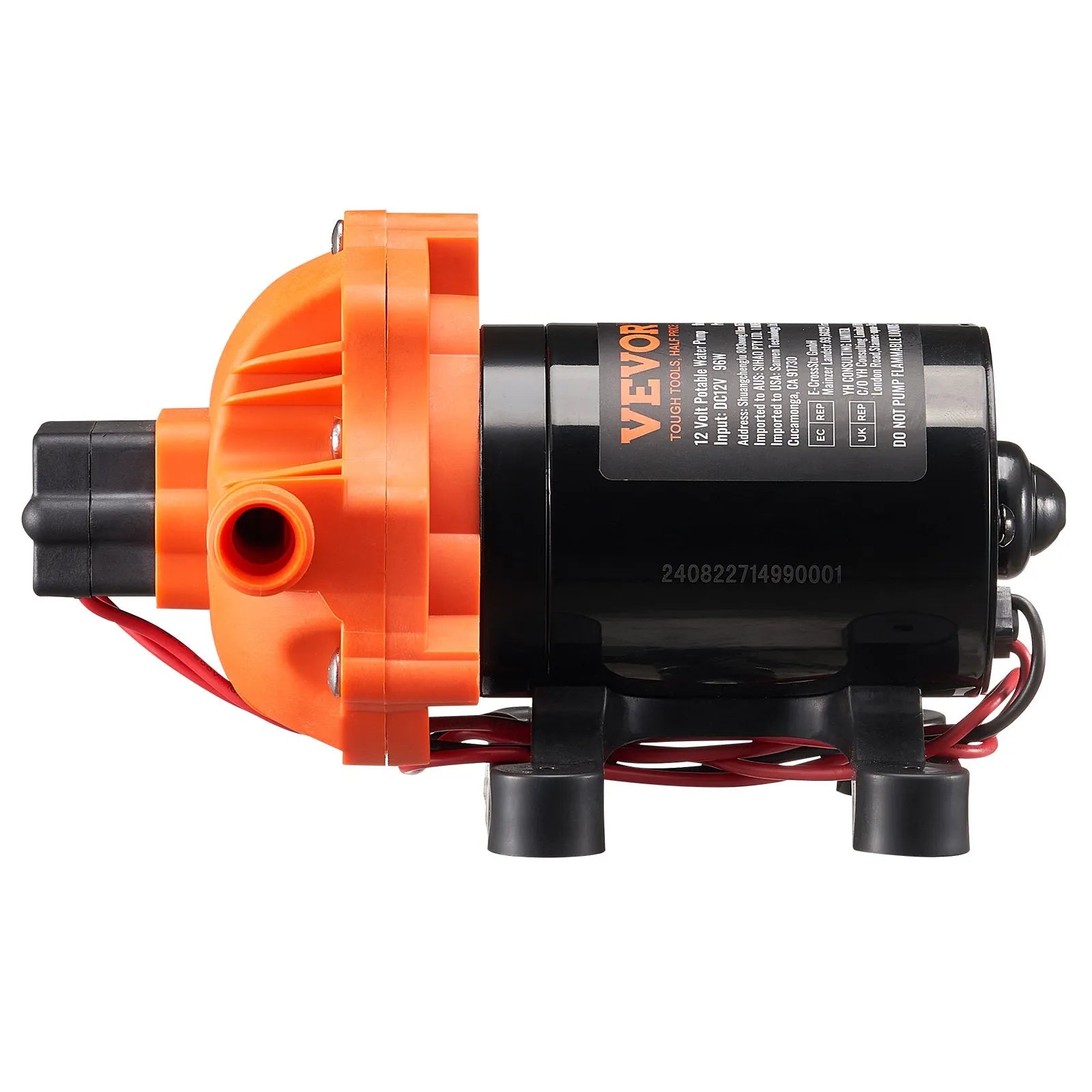 VEVOR 12V Diaphragm Pump 3GPM 11.36 L/min 3-Chamber Water Pump Pressure Switch