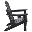VEVOR Adirondack Chair Plastic Set of 2 All-Weather Folding Fire Pit Black