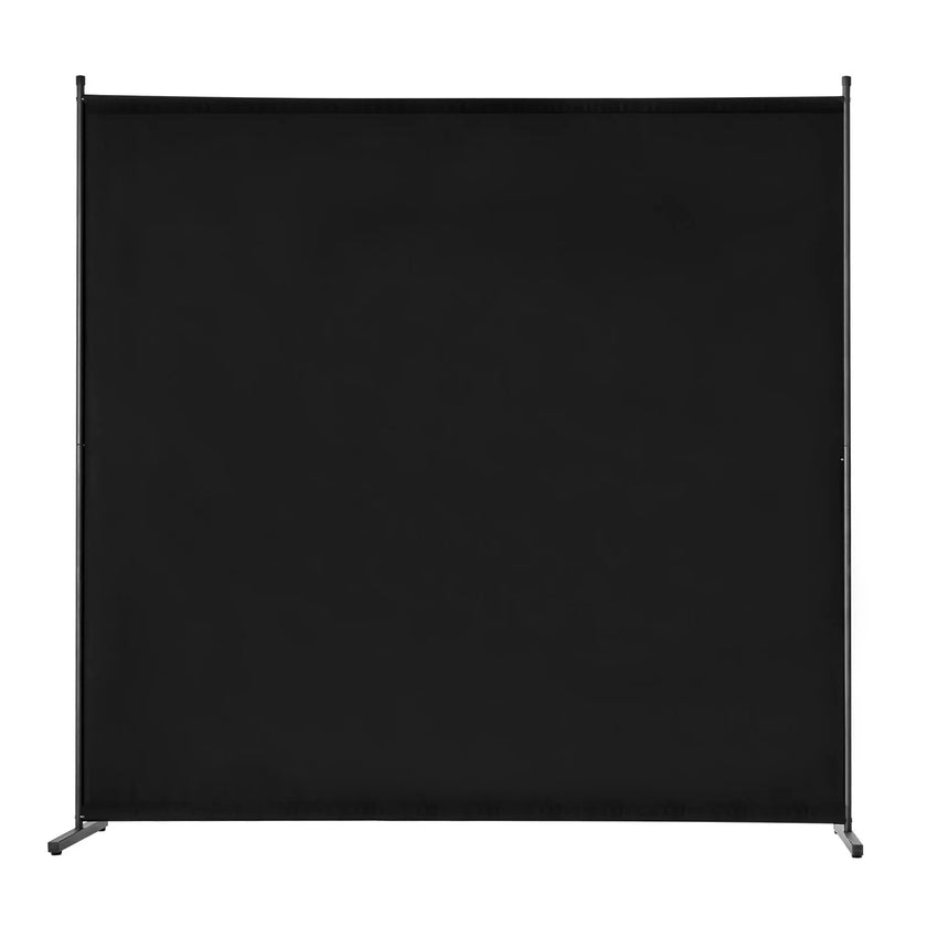 VEVOR 6FT Room Divider Single Panel Fabric Room Screen for Office Bedroom Black