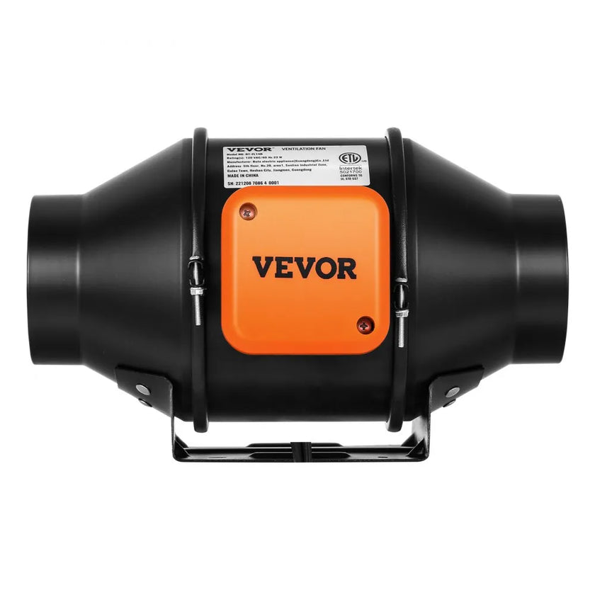 VEVOR 4 Inch Inline Duct Fan HVAC Exhaust Blower Kit EC Variable Speed Control