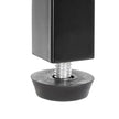 VEVOR 2-Tier Glass Console Table Rectangle Sofa Side Table with Anti-Tip Black
