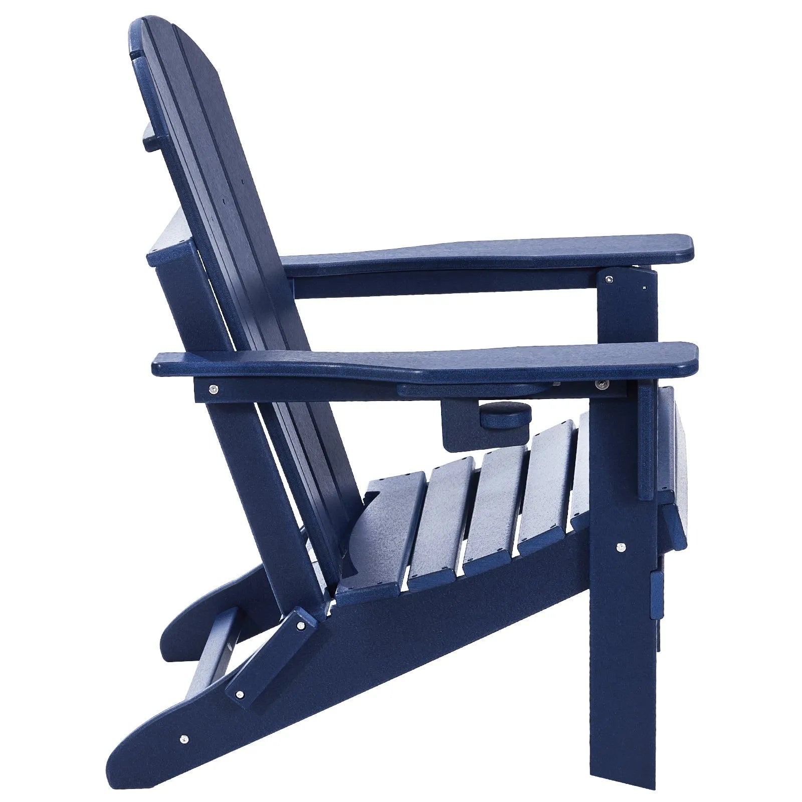 VEVOR Adirondack Chair Plastic Set of 2 All-Weather Folding Fire Pit Navy Blue