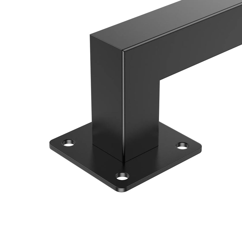 VEVOR 3ft Wall Mounted Stair Handrail Black Iron 250lbs Load Square Tube