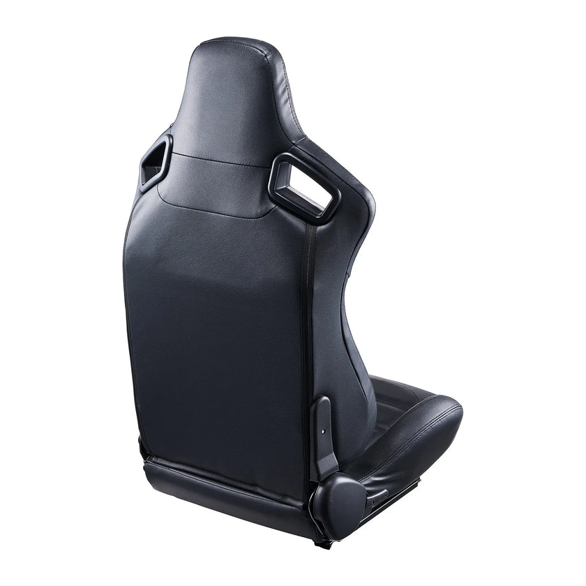 VEVOR 2 Set Racing Seat Adjustable Racing Chair with PVC Leather & Q235B Slider