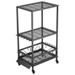 VEVOR 10 Pole Fishing Rod Holder Fishing Rack Cart Organizer for Garage Wheels