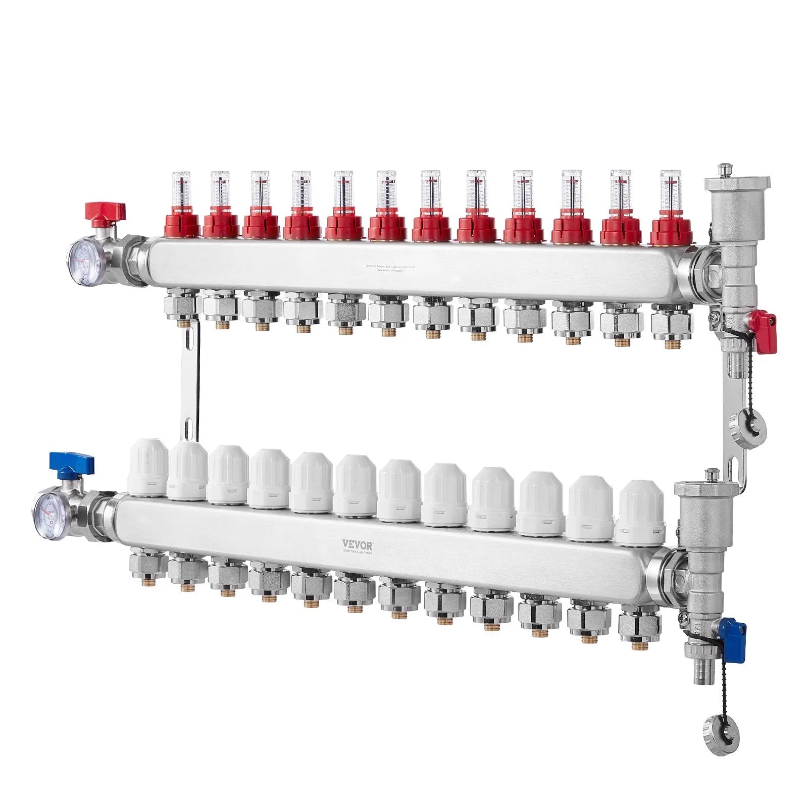 VEVOR 12-Branch Radiant Heat Manifold 1/2
