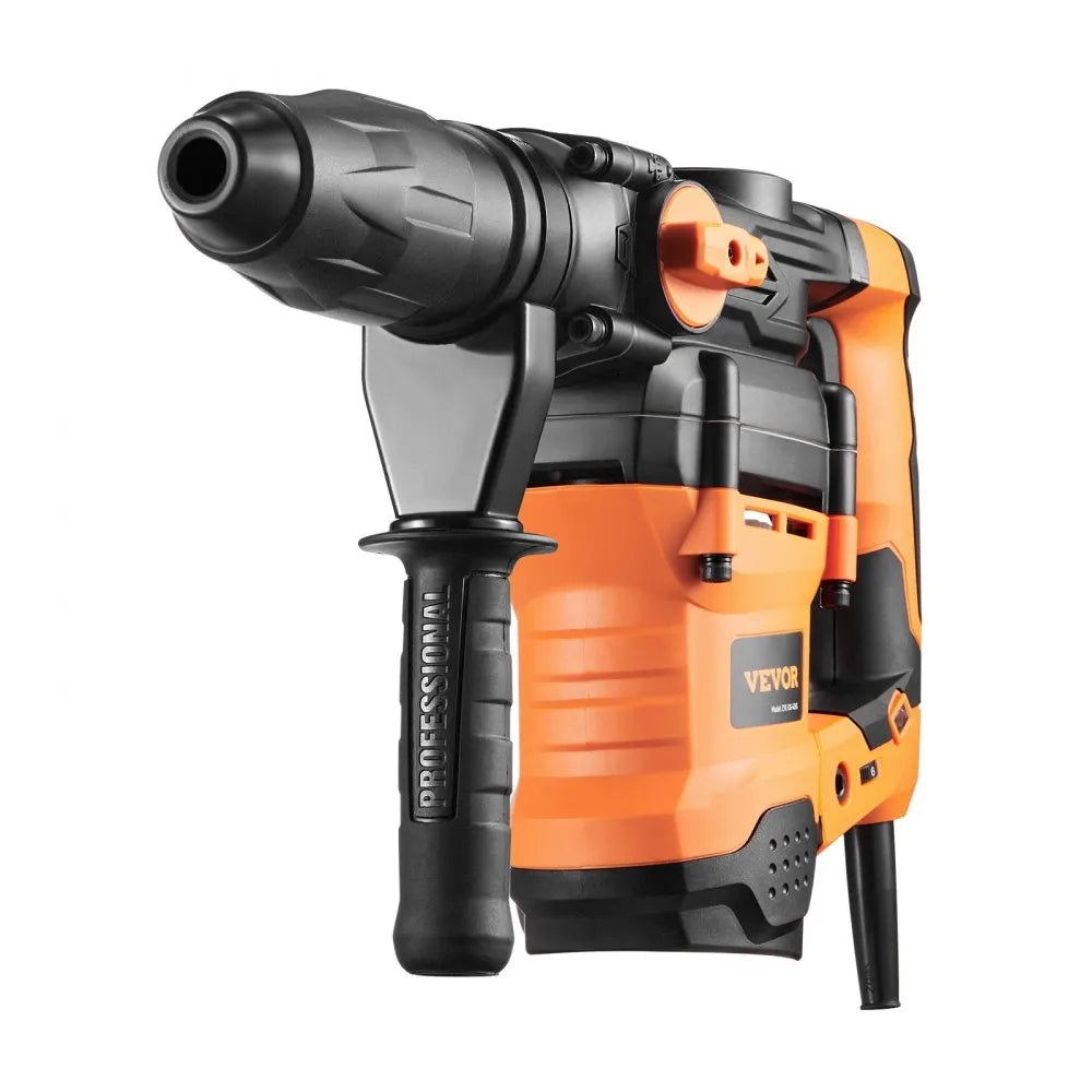 VEVOR 1-9/16 Inch SDS-Max Rotary Hammer Drill, 13Amp Corded Drills, Heavy Duty Chipping Hammers with Vibration Control & Safety Clutch, Electric Demolition Hammers Variable Speed, Power Tool For Concr